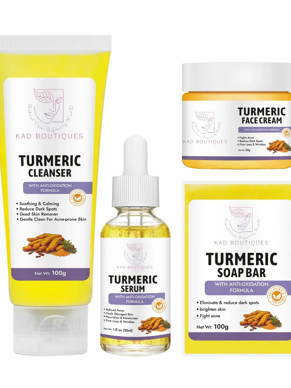 Turmeric Cleanser & Serum Set — Yellow